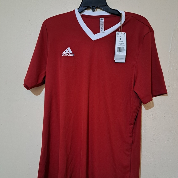 Adidas  Red Jerseys Soccer Men Size L New - Picture 2 of 8